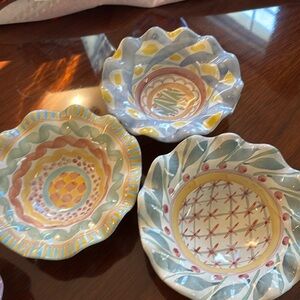 Mackenzie- Childs cereal bowls